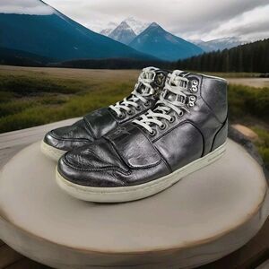 Creative Recreation Women's Silver Patent Hi-top Sneakers US 9.5 Lace-Up Shoes